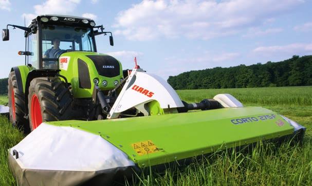 Tailor-made for mowing. Benefits of the integrated front linkage: The front linkage is located very close to the front axle.
