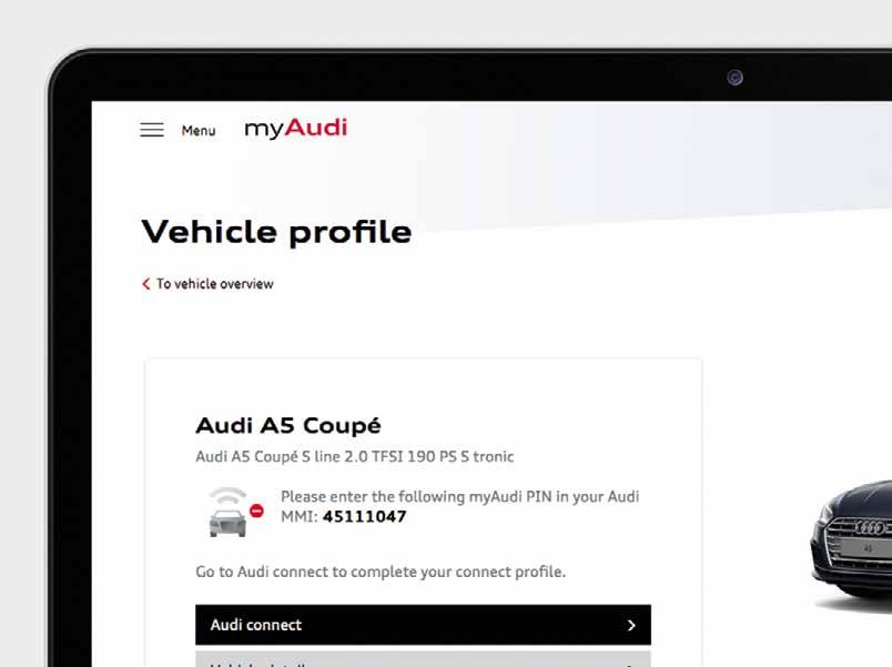 Add it to your vehicle MMI on your MMI go to > Menu > Audi Connect. Step 3.