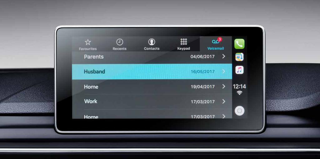 Audi Smartphone Interface Messages: Send, receive and browse messages