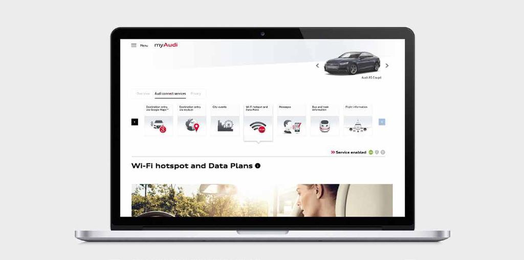 Wi-Fi Hotspot data plans For vehicles with an embedded SIM, you can create a Wi-Fi hotspot by purchasing WiFi data packs from our data plan partner.