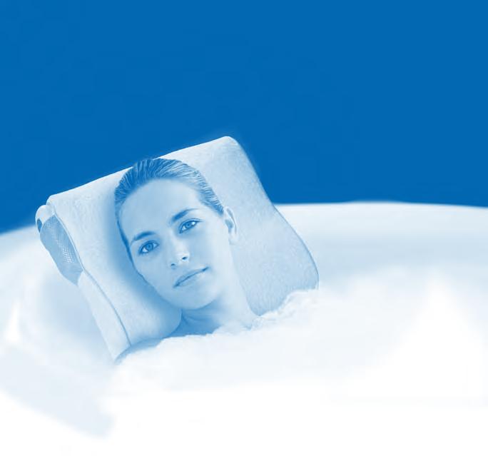 Memory Foam Massaging Bath Pillow with Wireless Remote