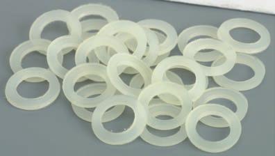 11761-3 Fiber Gasket.312 dia..016 Material: Cellulose fiber & SBR latex Use: Designed for use with 10-32 threads in high temperature applications Temperature Range: -40 to +350 F.170 dia.