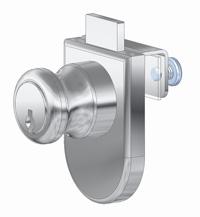 Glass Door Deadbolt Cabinet Lock Designed to wrap around the edge of a glass cabinet door, this lock does not require a mounting hole th - AS004163-XX, 4 pins, 2 Keypulls -