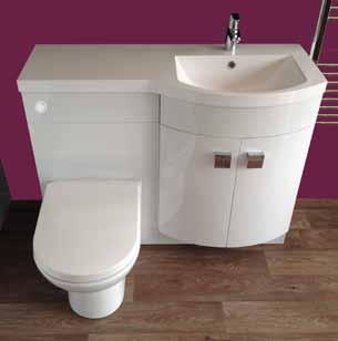 HIGH QUALITY POLY MARBLE BASIN CABINETS INCLUDE SERVICE VOID HIGH GLOSS WHITE FINISH D Shap Tall Wall