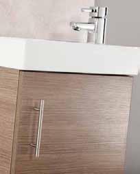 Gl.Whit AB5891 CONTEMPORARY DESIGN RIGID CONSTRUCTION INTEGRAL SOFT-CLOSE HINGES HIGH QUALITY POLY MARBLE (L-SHAPE) BASIN CABINETS INCLUDE SERVICE VOID THENA 146