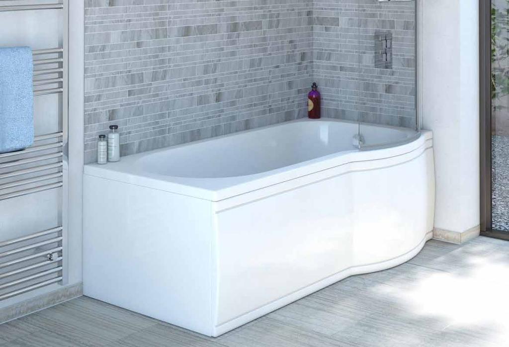 CONCERT SHOWER BATH Baths Right hand Concrt 397 1500mm/1600mm/1675mm Standard Bath Front Panl Standard Scrn 570 1500mm/1600mm/1675mm Standard Bath Front Panl Luxury Scrn 1500mm/1600mm/1675mm Rinforcd
