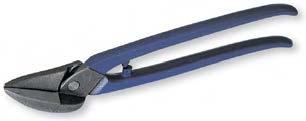 B049360 Tinman s Shears 28 Curved blades Forged head Induction hardened cutting edges Painted steel