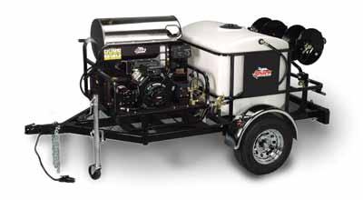 mobile wash systems customized packages for the professional cleaner TRS-3500: Heavy-duty, single-axle pressure washer trailers Designed for hot-water skid, the TRS-3500 features a rugged, protective