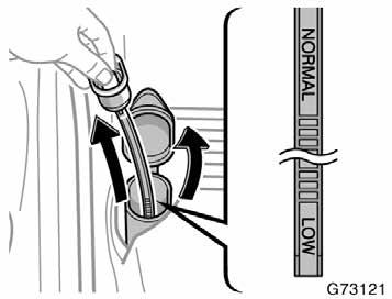 Type A fuses can be pulled out by the pull out tool. The location of the pull out tool is shown in the illustration.