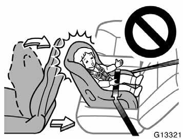 On vehicles with side airbags, do not allow the child to lean his/her head or any part of his/her body against the door or the area of the seat from which the side airbags deploy even if the child is