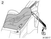 For Canada Use the anchor brackets behind the rear seatbacks to attach the top