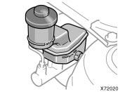 Checking brake fluid To check the fluid level, simply look at the see- through reservoir. The level should be between the MAX and MIN lines on the reservoir.