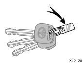 Keys (without engine immobilizer system) Keys (with engine immobilizer system) Your vehicle is supplied with two kinds of keys. 1. Master keys These keys work in every lock. 2.