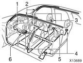Collision from the front Collision from the rear Vehicle rollover The SRS side airbags and curtain shield airbags are not generally designed to inflate if the vehicle is involved in a front or rear