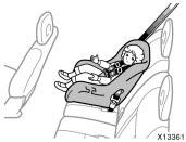 (B) CONVERTIBLE SEAT INSTALLATION A convertible seat must be used in forward- facing or rear- facing position depending on the age and size of the child.