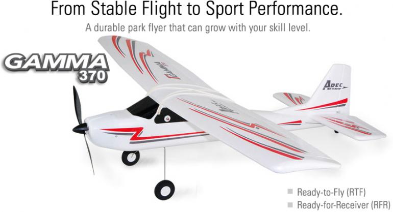 Stable and Durable The Gamma 370 offers a combination of stability and durability perfect for first-time pilots, while
