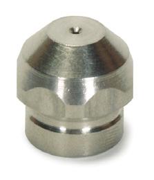 Stainless Steel Sewer Nozzles Nozzle Protector / Coupler 4100 PSI max pressure Corrosion Resistant Stainless Steel One Forward Orifice Three Rear Orifices Part No. Orig. No. FPT Size 8.710-905.