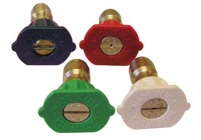 Legacy 4 & 5 Pack Color Coded QC Nozzle Kits 1/4" Nozzle Kits The 4 and 5 pack includes one 40 x 65 soap nozzle.