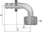Low Pressure Push-Lok Fittings 82 Series CF Female Metric 24 Light Series with O-ring Swivel 90 Elbow ISO 12151-2-SWE-L DK