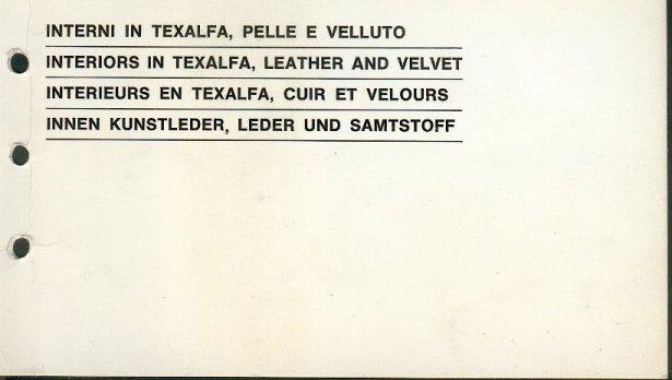 Interiors in Texalfa, Leather and Velvet: Interni in Texalfa, Pelle e Veluto / Interiors in