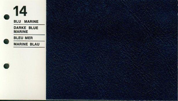Interiors in Texalfa, Leather and Velvet: 14 - Blu Marine Color scheme: 14 Name (I/E/F/D): Blu