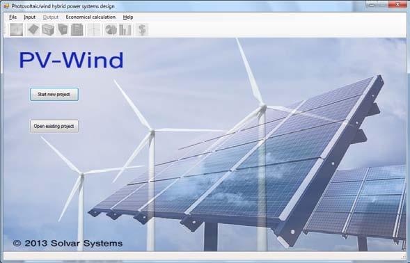 1. Overview 1.1. General description of the PV-Wind(Photovoltaic-Wind) software The main goal of PV-Wind software is to optimize and design the cost effective photovoltaic-wind (PV-Wind) different types of systems.