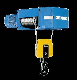 lifting speeds over a wide range Basic hoist with electrical enclosure, optionally with or without electrical equipment Wide variety of options available, such as the mechanical coupling of several