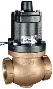 BULLETIN 6-SR BRONZE SOLENOID VLVES TYPE SR FULL PORT - NORMLLY OPEN TO 3 PIPE SIZE NO DIFFERENTIL PRESSURE REQUIRED TO OPEN Valve closes when energized and opens when de-energized.