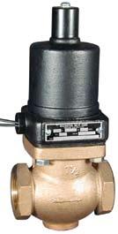 BULLETIN 6-LR BRONZE SOLENOID VLVES TYPE LR FULL PORT - NORMLLY OPEN TO 3 PIPE SIZE NO DIFFERENTIL PRESSURE REQUIRED TO OPEN Valve closes when energized and opens when de-energized.