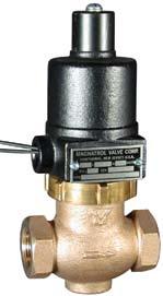 BULLETIN 6-R BRONZE SOLENOID VLVES TYPE R FULL PORT - NORMLLY OPEN TO 3 PIPE SIZE NO DIFFERENTIL PRESSURE REQUIRED TO OPEN Valve closes when energized and opens when de-energized.