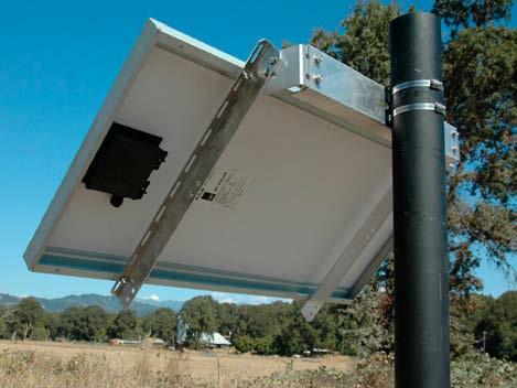 A 135 Watt solar panel comes standard with the SafePace 700 radar sign and is quick to install and should suffice for most installations in areas with extended winters and below average hours of