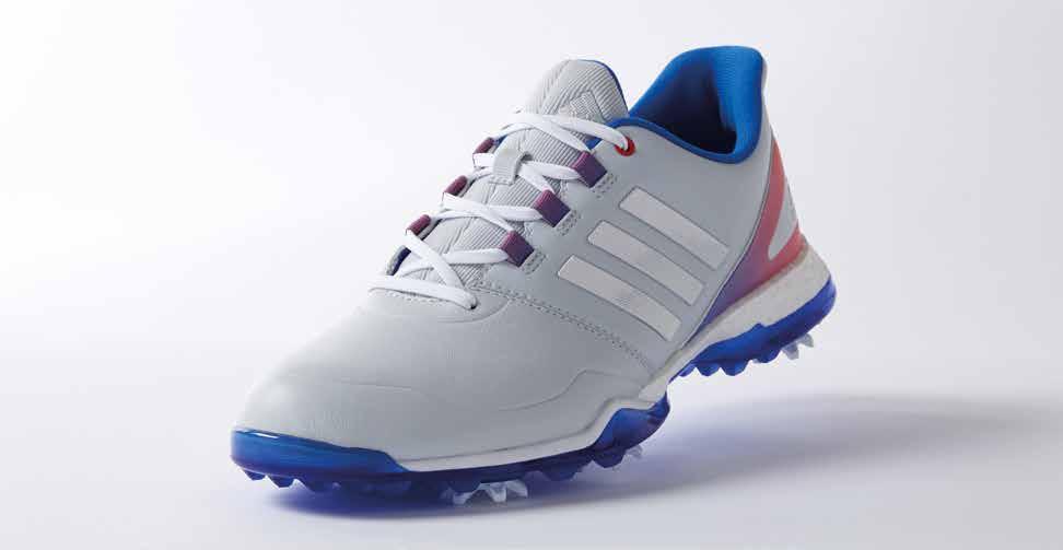 WOMEN S POWER adidas Golf FOOTWEAR 2017 climaproof genuine leather and microfibre LEATHER UPPER COMBO offers the right combination of performance, comfort and durability NEW ¾ BOOST TM MIDSOLE foam
