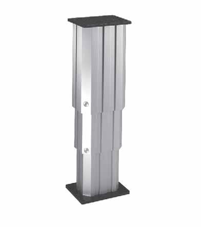 PRODUCT DATA SHEET LIFTING COLUMN LP3 Features: Extremely low noise level Robust anodized aluminium surface Elegant and compact design In each end of the lifting column there is a black steel plate