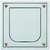SCHUKO outlet, 80 mm x 80 mm, with cover plate and increased protection against contact Complete assembly, no