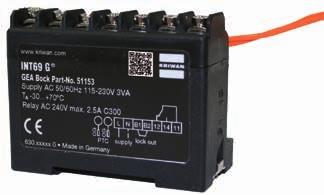 Special features INT69 G Motor rotection Electronic Motor rotection GEA Bock INT69 G TC sensors Connection of up to nine TC sensors possible
