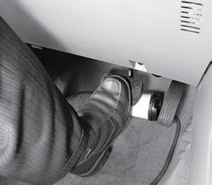 Brake Pedal (Foot Brake) The brake pedal (foot brake) is designed to decrease the vehicle speed and stop the vehicle. Do not excessively apply the brake pedal while going down a long hill.