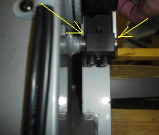Chapter 10: Upgrades 10.4 Installing Adjustable Tensioner - Continued 16. Install the drive belt and move the tensioner assembly on the mounting post until it is centered on the belt.