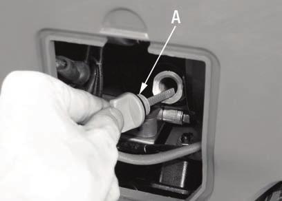 dipstick hole as shown in illustration Fig.1B. 5) Reposition the oil gauge dipstick and tighten it by turning clockwise. Figure 1B FUEL LEvEL WARNING!