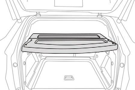 Load space cover It is in two parts: - a fixed part with an open storage space, - a movable part which rises as the tailgate opens, with an open storage space.