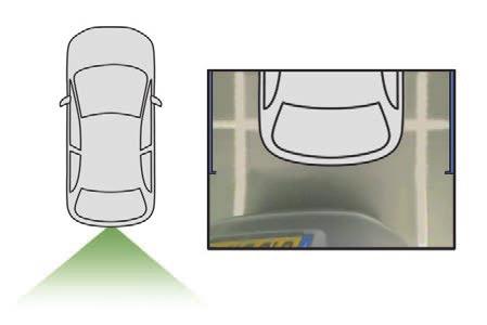 To activate the camera, located in the tailgate, engage reverse and keep the speed of the vehicle below 6 mph (10 km/h).