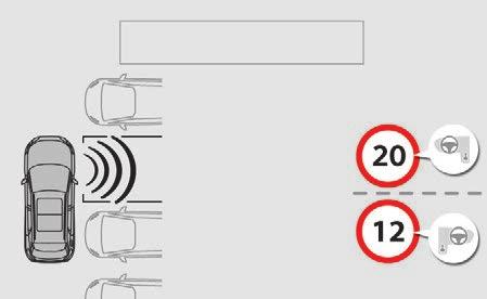 Driving F Limit the speed of the vehicle to a maximum of 12 mph (20 km/h) and select "Enter bay parking space" on