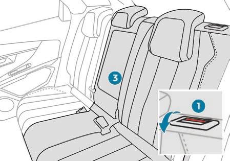 First steps: F lower the head restraints, The folding of the backrest is accompanied by a slight lowering of the corresponding cushion.