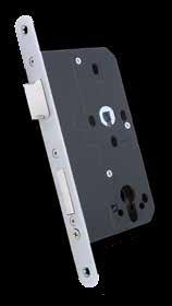 sprung door furniture Available with square or radiused forend & strike plate Single throw 20mm deadbolt 72mm centres to comply with BS8300 Boxed striking plate Suitable for through fixed lever
