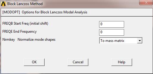 Modal Analysis Remove all the applied boundary conditions and loads which are taken during the static analysis and further proceed for generating
