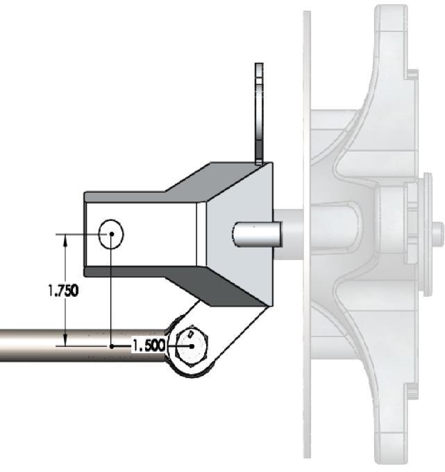 Upright Design Average Tire Turn Angle X = Mounting distance from axis of rotation 2.