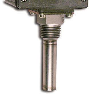Example: ML1H-H201S Sensor 3/4 NPT threads Thermowell Option: -W: Brass -WS: 316 Stainless Steel #10 Set screws (2); secures switch in thermowell; can be rotated 360 in well.