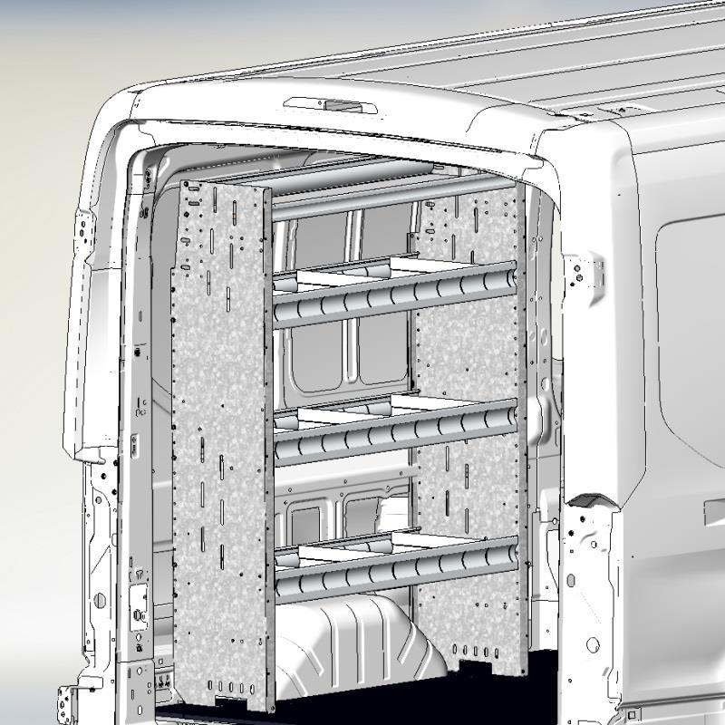 SHELVING Install, Standard Install page 3 Step #2 Place unit in vehicle in desired position and mark