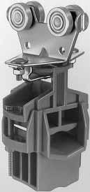 Carrier body: steel galvanized Support saddle: Polyamid Bumper: Neoprene Hardware