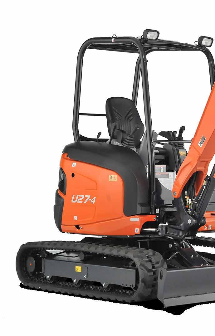 SUPERIOR PERFORMANCE The U27-4 is designed to handle the challenging jobs that are way out of reach for bigger excavators.