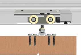 : IGHT TYPE CC-W CATCH N CLOSE CROWDERFRAME POCKET DOOR KIT DIMENSION DETAILS (WITH C-914/CP-913 GUIDE SYSTEM) SECTION VIEW 2X4 WOOD CONSTRUCTION BY OTHERS 3 5/8 in ([92.1 mm] ) 2 1/8 in [54.